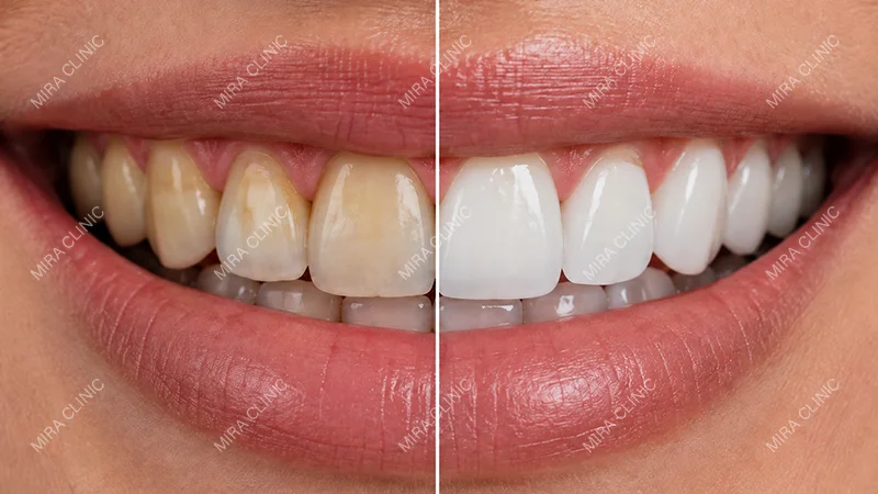 uneven tooth color